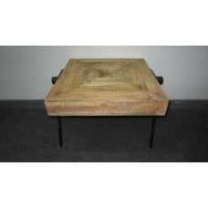 TABLE SQ MIXED WOOD 50 CM