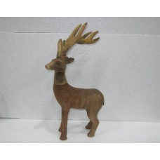 Wood reindeer antler high medium