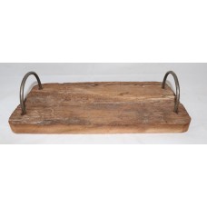 RESTORATION WOODEN RECT. TRAY U HANDLES