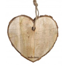 WOODEN BASIC BUCKLE HEART CHOPPING BOARD SMALL