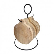 chopping boards 6x round / iron stand