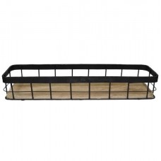 IRON WOODEN RECT  TRAY 61X16