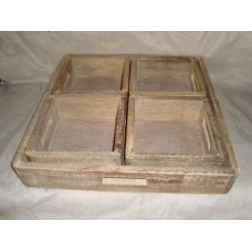 WOODEN TRAY SET OF 5 PCS