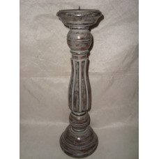 CANDLE STAND LINE CARVED