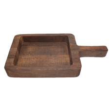 SMALL BROWN HANDLE TRAY