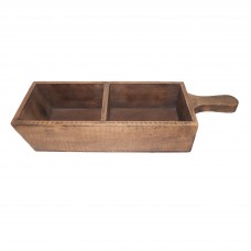 2 COMPARTMENT TRAY WITH HANDLE