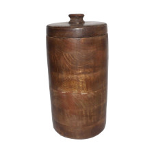 WOODEN JAR WITH LID SMALL