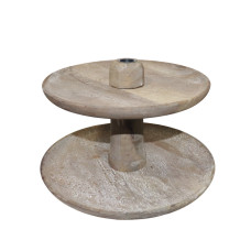 2 TIRE TRAY WITH CANDLE STAND