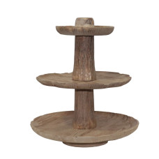 3 TIRE RUGGED TREY WITH CANDLE STAND