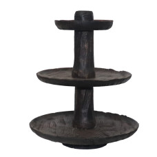 3 TIRE RUGGED TREY WITH CANDLE STAND