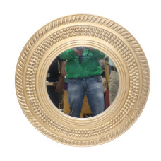 BEADED ROUND MIRROR 60X60 CM